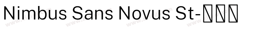 Nimbus Sans Novus St字体转换